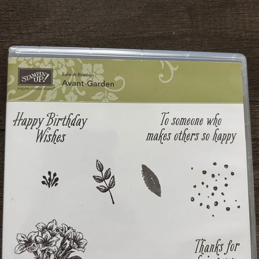 Stampin Up Floral Clear Stamp Set Bundle What I Love & Avant Garden Card‎ Craft